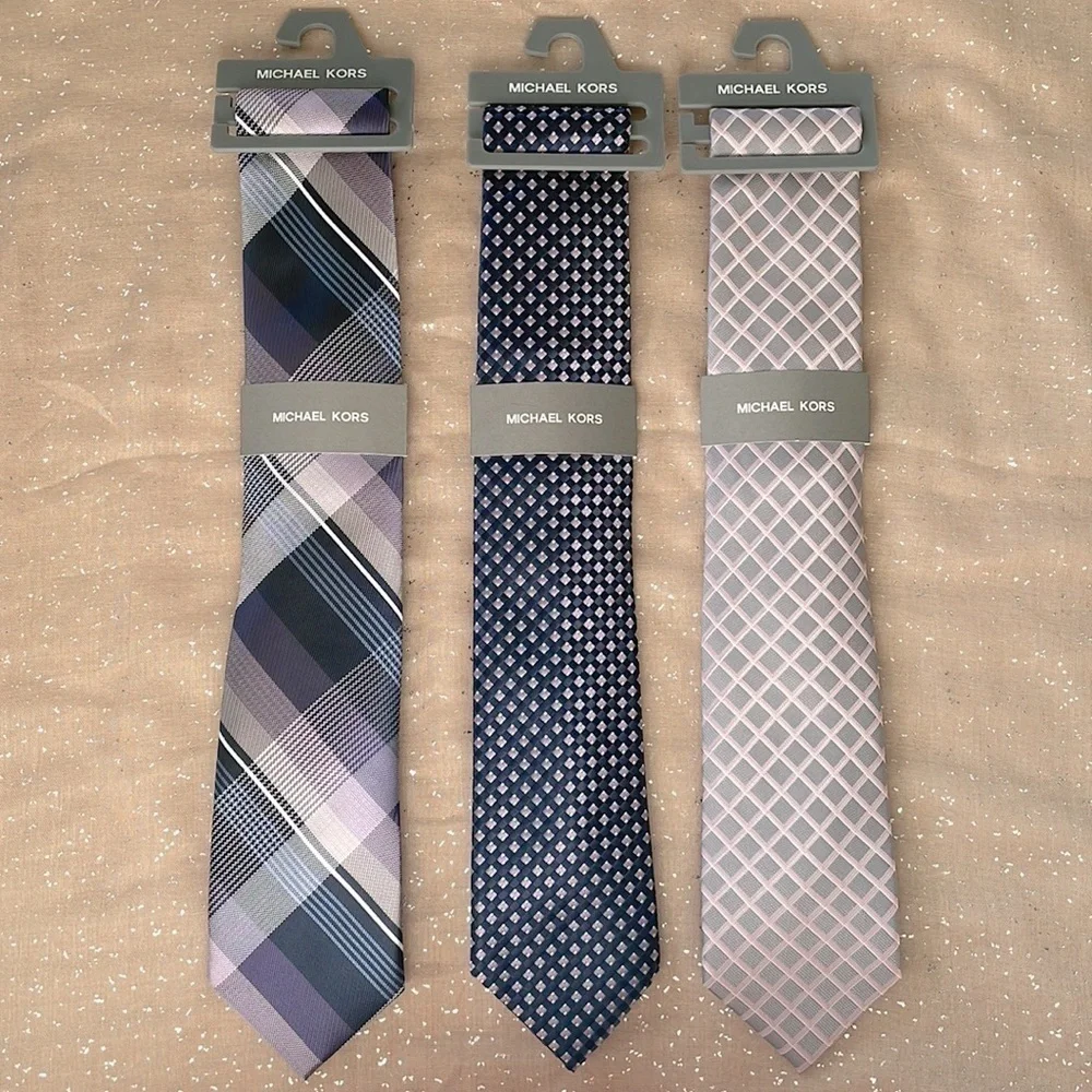 Brand New Set of 3 Michael Kors Men’s Ties Business Office